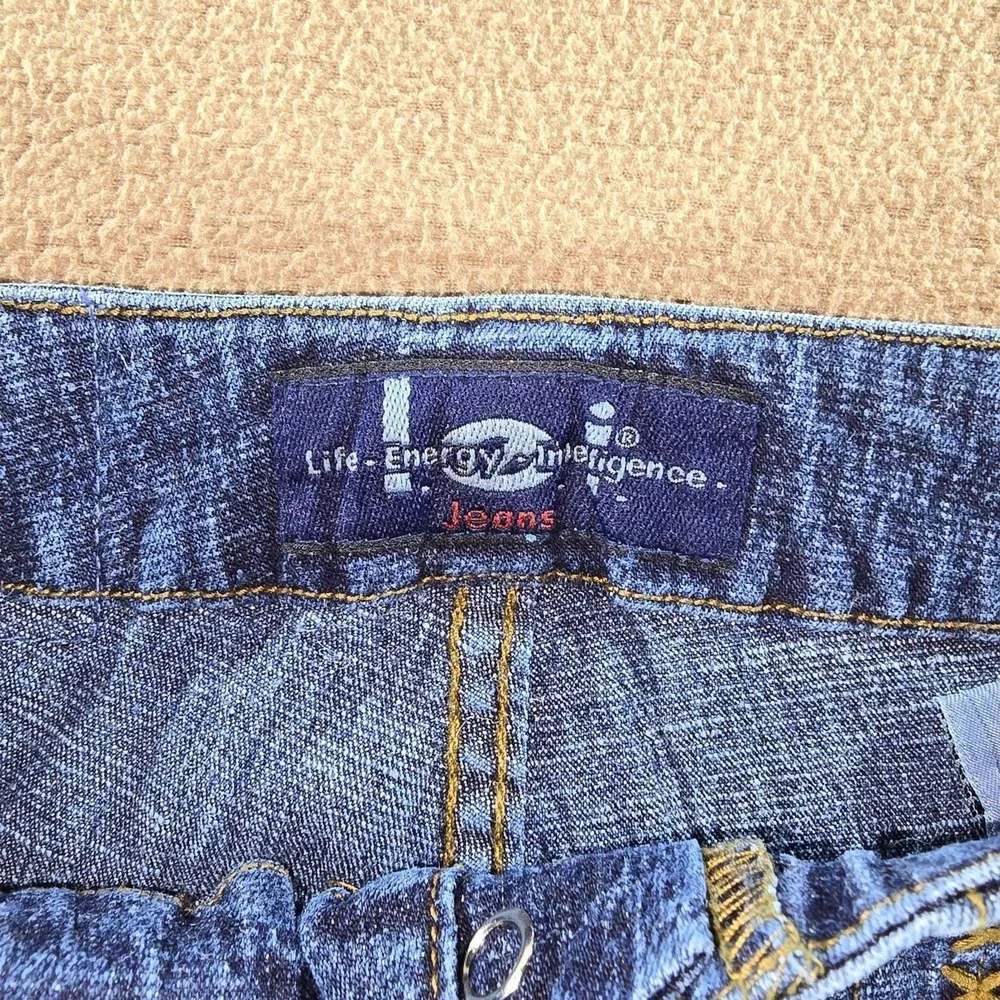 Vintage Y2K L.E.I. Criss-Cross Lace-Up Low Rise Flare Boho Jeans Girls Size 14